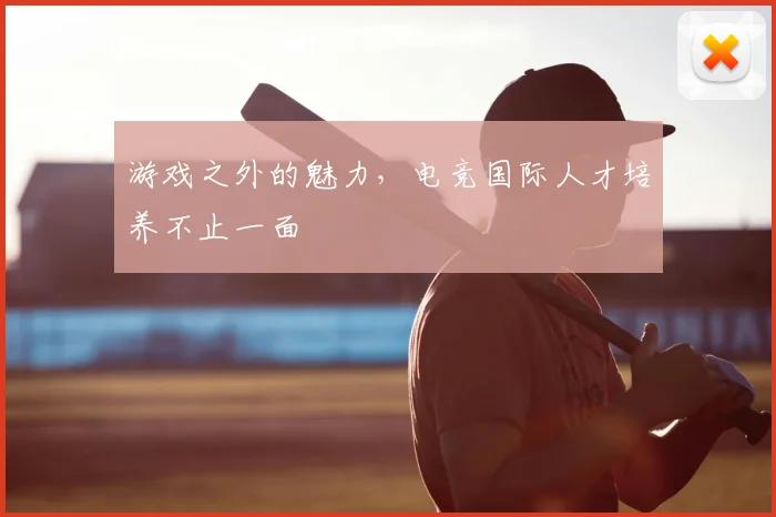 游戏之外的魅力,电竞国际人才培养不止一面